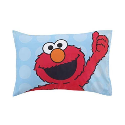 Sesame Street Toddler Bed Set, 4 Piece Best Friends Bedding, Elmo Cookie Monster Big Bird, Blue Red Yellow Green, 28x52in 12 Product: Sesame Street Best Friends Blue, Red, Yellow 4Piece Toddler Bed Set - Comforter, Fitted Bottom Sheet, Flat Top Sheet, Reversible Pillowcase, Blue, Red, Yellow, Green