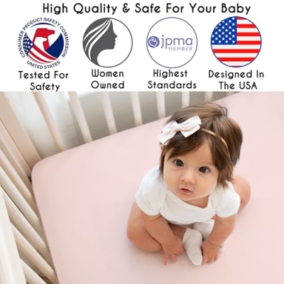 Sweet Jojo Designs Celestial Baby Girl Crib Bedding Set, Blush Pink Gold Grey White Star Moon, 4 Pc 52in x 28in 8 Product: Sweet Jojo Designs 4 pc. Blush Pink, Gold, Grey and White Star and Moon Celestial Baby Girl Crib Bedding Set