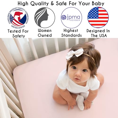 Sweet Jojo Designs Celestial Baby Girl Crib Bedding Set, Blush Pink Gold Grey White Star Moon, 4 Pc 52in x 28in 2 Product: Sweet Jojo Designs 4 pc. Blush Pink, Gold, Grey and White Star and Moon Celestial Baby Girl Crib Bedding Set