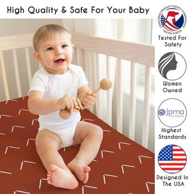 Sweet Jojo Designs Boho Chic Baby Crib Bedding Set, Off White Orange, 4 Piece Nursery Set, 52in x 28in 8 Product: Sweet Jojo Designs 4-Piece Baby Crib Bedding Set (Boho Chic) for Boys or Girls, Infants/Nursery incl. Blanket, Fitted Sheet, Skirt, Diaper Stacker (Gender Neutral, Modern Farmhouse, Off White, Orange)