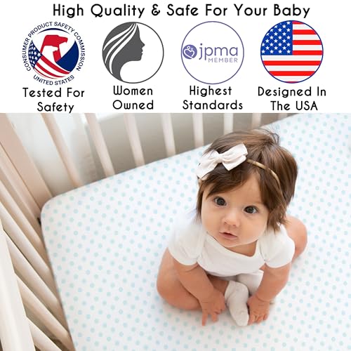 Product: Sweet Jojo Designs 4-Piece Baby Crib Bedding Set (Pink/Blue Boho Floral) for Girls, Infants/Nursery incl. Blanket, Fitted Sheet, Skirt, Diaper Stacker (Watercolor, Rose, Polka Dot, Shabby Chic, Navy)