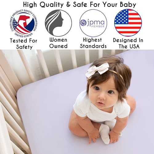 Product: Sweet Jojo Designs 4-Piece Baby Crib Bedding Set (Purple Lavendar Boho Floral) for Girls, Infants/Nursery incl. Blanket, Fitted Sheet, Skirt, Diaper Stacker (Vintage, Elegant, Shabby Chic, Wildflower)