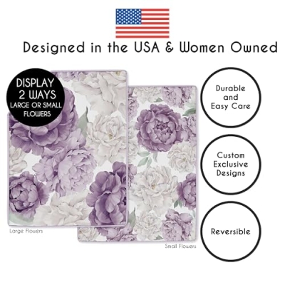 Product: Sweet Jojo Designs 4-Piece Baby Crib Bedding Set (Purple Lavendar Boho Floral) for Girls, Infants/Nursery incl. Blanket, Fitted Sheet, Skirt, Diaper Stacker (Vintage, Elegant, Shabby Chic, Wildflower)