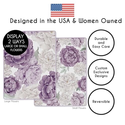 Product: Sweet Jojo Designs 4-Piece Baby Crib Bedding Set (Purple Lavendar Boho Floral) for Girls, Infants/Nursery incl. Blanket, Fitted Sheet, Skirt, Diaper Stacker (Vintage, Elegant, Shabby Chic, Wildflower)