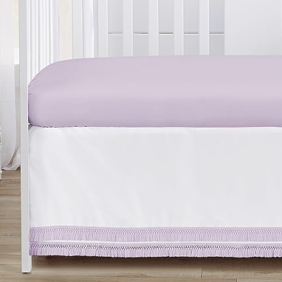 Product: Sweet Jojo Designs 4-Piece Baby Crib Bedding Set (Purple Lavendar Boho Floral) for Girls, Infants/Nursery incl. Blanket, Fitted Sheet, Skirt, Diaper Stacker (Vintage, Elegant, Shabby Chic, Wildflower)