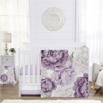 Product: Sweet Jojo Designs 4-Piece Baby Crib Bedding Set (Purple Lavendar Boho Floral) for Girls, Infants/Nursery incl. Blanket, Fitted Sheet, Skirt, Diaper Stacker (Vintage, Elegant, Shabby Chic, Wildflower)