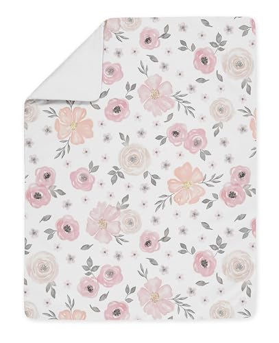 Product: Sweet Jojo Designs 5-Piece Toddler Bedding Set (Pink/Grey Boho Floral) for Girls, Kids incl. Bed in a Bag Comforter, Blanket, Pillowcase, Sham & Sheets (Watercolor, Elegant Rose, Farmhouse, Nature)