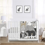 Product: Sweet Jojo Designs Beige, Grey and White Boho Mountain Animal Gray Woodland Forest Friends Baby Unisex Boy or Girl Nursery Crib Bedding Set - 4 Pieces - Deer Fox Bear