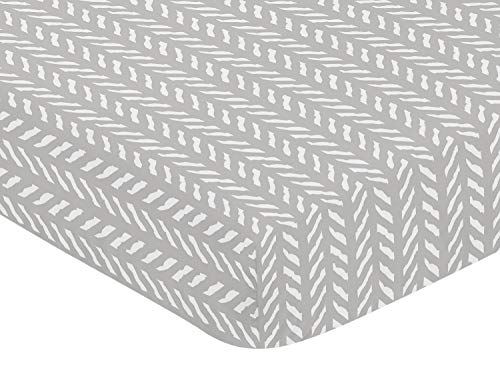 Product: Sweet Jojo Designs Beige, Grey and White Boho Mountain Animal Gray Woodland Forest Friends Baby Unisex Boy or Girl Nursery Crib Bedding Set - 4 Pieces - Deer Fox Bear