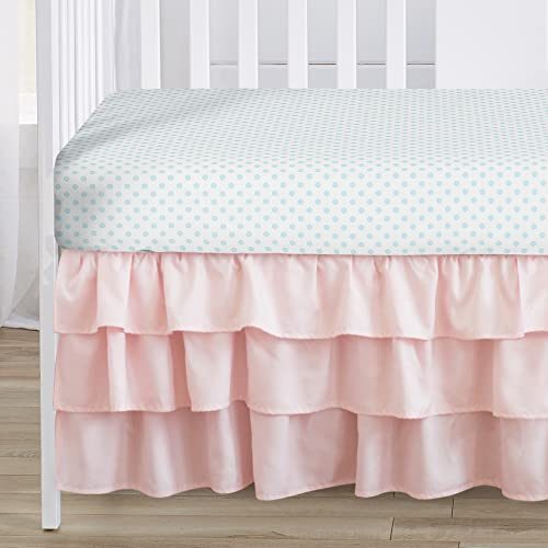 Blush Pink Blue Boho Floral Baby Crib Bedding Set 6 Piece, Breathable Mesh Liner, Girl Nursery 52in x 28in 4 Product: Sweet Jojo Designs Blush Pink Blue Boho Floral Girl Baby Crib Bedding Set Infant Nursery Room BreathableBaby Breathable Mesh Crib Liner Blanket Fitted Sheet Skirt 6p Bohemian Farmhouse Shabby Chic