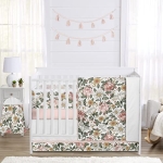 Product: Sweet Jojo Designs Blush Pink Yellow Vintage Floral Boho Girl Baby Crib Bedding Set Infant Nursery BreathableBaby Breathable Mesh Crib Liner Blanket Sheet Skirt 6 PC Bohemian Shabby Chic Rose Flower