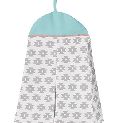 Sweet Jojo Designs Feather Baby Girls 4 Piece Crib Bedding Set, Multicolored Feather Grey Tribal Aqua Coral Nursery, 45in x 36in 11 Product: Sweet Jojo Designs Feather Baby Girls 4 Piece Crib Bedding Set