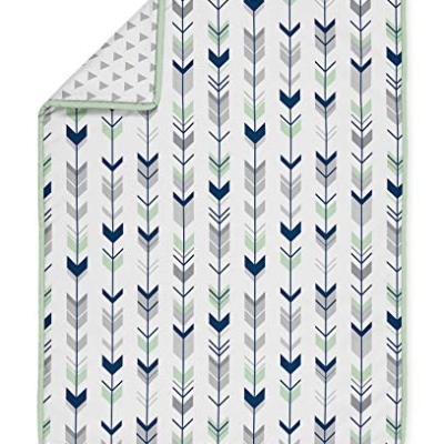 Sweet Jojo Designs Woodland Arrow Crib Bedding Set, Grey Navy Blue Mint, 4 Piece 45x36in 8 Product: Sweet Jojo Designs Grey, Navy Blue and Mint Woodland Arrow 4 Piece Baby Boy or Girl Crib Bed Bedding Set
