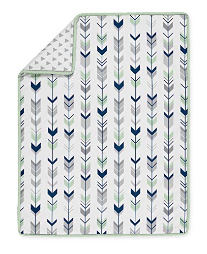 Sweet Jojo Designs Woodland Arrow Crib Bedding Set, Grey Navy Blue Mint, 4 Piece 45x36in 2 Product: Sweet Jojo Designs Grey, Navy Blue and Mint Woodland Arrow 4 Piece Baby Boy or Girl Crib Bed Bedding Set