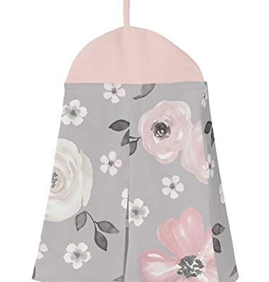 Product: Sweet Jojo Designs Grey Watercolor Floral Baby Girl Nursery Crib Bedding Set - 4 Pieces - Blush Pink Gray and White Shabby Chic Rose Flower Polka Dot Farmhouse