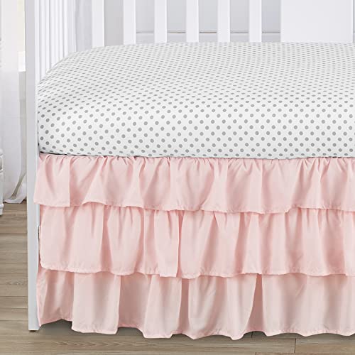 Product: Sweet Jojo Designs Grey Watercolor Floral Baby Girl Nursery Crib Bedding Set - 4 Pieces - Blush Pink Gray and White Shabby Chic Rose Flower Polka Dot Farmhouse