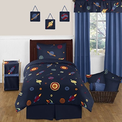Space Galaxy Storage Bins, Navy Blue Planets Organizer Bins, Sweet Jojo Designs Set of 2, 11in x 10.5in x 10.5in 12 Product: Sweet Jojo Designs Navy Blue Planets Organizer Storage Bins for Space Galaxy Collection - Set of 2