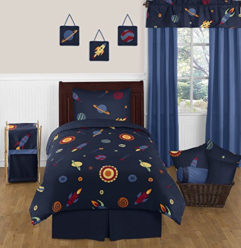 Space Galaxy Storage Bins, Navy Blue Planets Organizer Bins, Sweet Jojo Designs Set of 2, 11in x 10.5in x 10.5in 5 Product: Sweet Jojo Designs Navy Blue Planets Organizer Storage Bins for Space Galaxy Collection - Set of 2