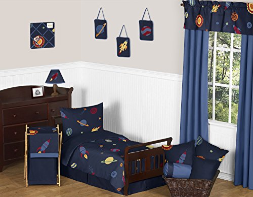 Space Galaxy Storage Bins, Navy Blue Planets Organizer Bins, Sweet Jojo Designs Set of 2, 11in x 10.5in x 10.5in 4 Product: Sweet Jojo Designs Navy Blue Planets Organizer Storage Bins for Space Galaxy Collection - Set of 2
