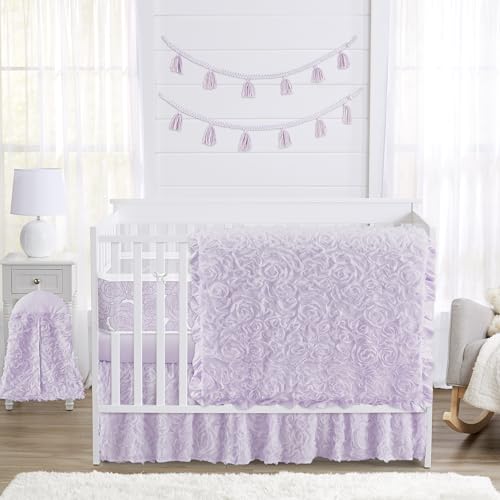 Sweet Jojo Designs Purple Floral Rose Girl Baby Crib Bedding Set Infant Nursery Room BreathableBaby Breathable Mesh Crib Liner 6p Solid Light Lavender Flower Elegant Princess Vintage Boho Shabby Chic - Crib Bedding Sets Product: Sweet Jojo Designs Purple Floral Rose Girl Baby Crib Bedding Set Infant Nursery Room BreathableBaby Breathable Mesh Crib Liner 6p Solid Light Lavender Flower Elegant Princess Vintage Boho Shabby Chic
