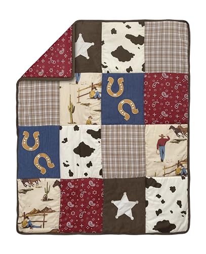 Sweet Jojo Designs Western Cowboy Baby Crib Bedding Set, Tan Brown Red Wild West Cow, 6 Piece 45in x 36in 3 Product: Sweet Jojo Designs Tan Brown Western Cowboy Boy Girl Gender Neutral Baby Crib Bedding Set Infant Nursery Room BreathableBaby Breathable Mesh Crib Liner Blanket Fitted Sheet Skirt 6p Red Wild West Cow