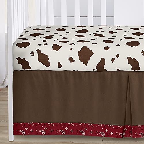 Sweet Jojo Designs Western Cowboy Baby Crib Bedding Set, Tan Brown Red Wild West Cow, 6 Piece 45in x 36in 4 Product: Sweet Jojo Designs Tan Brown Western Cowboy Boy Girl Gender Neutral Baby Crib Bedding Set Infant Nursery Room BreathableBaby Breathable Mesh Crib Liner Blanket Fitted Sheet Skirt 6p Red Wild West Cow