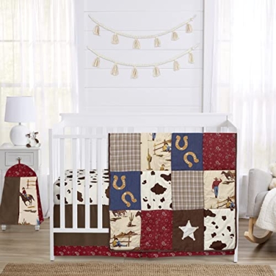 Product: Sweet Jojo Designs Wild West Western Horse Cowboy Baby Boy Bedding 4 Piece Crib Set