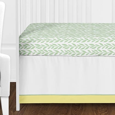 Baby Girl Nursery Crib Bedding Set, Sweet Jojo Designs Sunflower Boho Floral, Farmhouse Yellow Green White, 11 Pieces 52x28in 9 Product: Sweet Jojo Designs Yellow, Green and White Sunflower Boho Floral Baby Girl Nursery Crib Bedding Set - 11 Pieces - Farmhouse Watercolor Flower