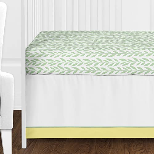 Baby Girl Nursery Crib Bedding Set, Sweet Jojo Designs Sunflower Boho Floral, Farmhouse Yellow Green White, 11 Pieces 52x28in 1 Product: Sweet Jojo Designs Yellow, Green and White Sunflower Boho Floral Baby Girl Nursery Crib Bedding Set - 11 Pieces - Farmhouse Watercolor Flower