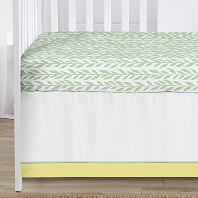 Product: Sweet Jojo Designs Yellow, Green and White Sunflower Boho Floral Baby Girl Nursery Crib Bedding Set - 4 Pieces - Farmhouse Watercolor Flower