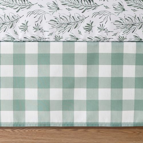The Peanutshell Woodland Baby Crib Bedding Set, Fitted Crib Sheet Dust Ruffle Comforter, Brown Rust Teal, 28x52in 3 Product: The Peanutshell 3 Piece Baby Crib Bedding Set for Boys & Girls - Newborn, Infant & Toddler Nursery Bed Set Decor with Fitted Crib Sheet, Dust Ruffle, Comforter