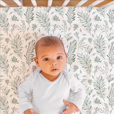 The Peanutshell Woodland Baby Crib Bedding Set, Fitted Crib Sheet Dust Ruffle Comforter, Brown Rust Teal, 28x52in 8 Product: The Peanutshell 3 Piece Baby Crib Bedding Set for Boys & Girls - Newborn, Infant & Toddler Nursery Bed Set Decor with Fitted Crib Sheet, Dust Ruffle, Comforter