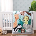 Product: The Peanutshell 3 Piece Baby Crib Bedding Set for Boys & Girls - Newborn, Infant & Toddler Nursery Bed Set Decor with Fitted Crib Sheet, Dust Ruffle Comforter - Safari Adventures