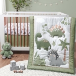 Product: The Peanutshell 3 Piece Baby Crib Bedding Set for Boys - Newborn, Infant & Toddler Nursery Bed Set Decor with Fitted Crib Sheet, Dust Ruffle Comforter - Dinosaur Dreams