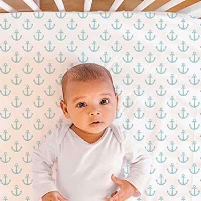 Product: The Peanutshell 3 Piece Baby Crib Bedding Set for Boys - Newborn, Infant & Toddler Nursery Bed Set Decor with Fitted Crib Sheet, Dust Ruffle Comforter - Nautical