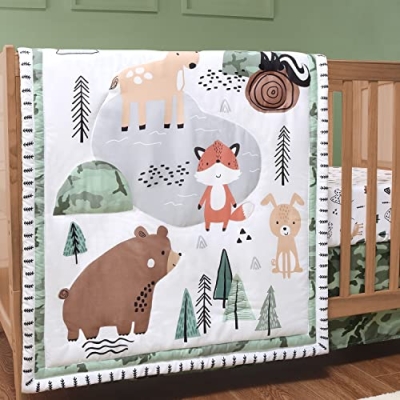 Product: The Peanutshell 3 Piece Baby Crib Bedding Set for Boys - Newborn, Infant & Toddler Nursery Bed Set Decor with Fitted Crib Sheet, Dust Ruffle Comforter - Woodland Camo