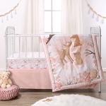 Product: The Peanutshell 3 Piece Baby Crib Bedding Set for Girls - Newborn, Infant & Toddler Nursery Bed Set Decor with Fitted Crib Sheet, Dust Ruffle Comforter - Fairytale Forest