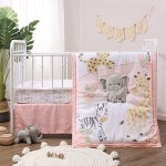 Product: The Peanutshell 3 Piece Baby Crib Bedding Set for Girls - Newborn, Infant & Toddler Nursery Bed Set Decor with Fitted Crib Sheet, Dust Ruffle Comforter - Wildest Dreams