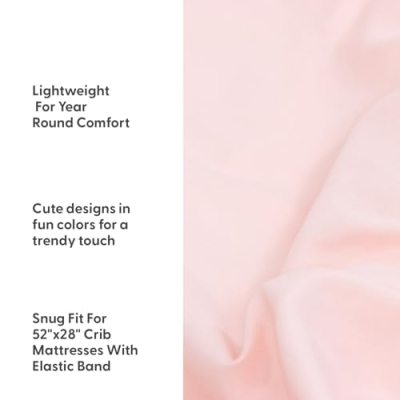 Floral Pink Crib Sheet Set, 4 Pack Baby Girl Nursery Bedding, Soft Pink Beige Tan, 52x28in 9 Product: The Peanutshell 4-Pack Fitted Crib Sheet Set - Super Soft & Breathable Baby Girl Crib Sheets, Nursery Decor, Fit for Standard Mattress Cover- Whimsical Floral