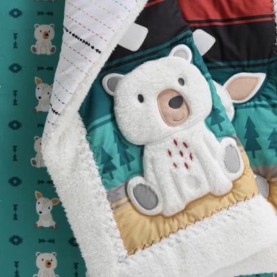 Peanutshell 4 Piece Baby Crib Bedding Set, Western Woods Woodland Nursery, Crib Sheets Comforter Dust Ruffle 28x52in 12 Product: The Peanutshell 4 Piece Baby Crib Bedding Set for Boys & Girls - Newborn, Infant & Toddler Nursery Bed Set Decor with Two Crib Sheets, Dust Ruffle, Comforter - Western Woods