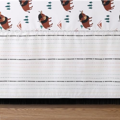 Peanutshell 4 Piece Baby Crib Bedding Set, Western Woods Woodland Nursery, Crib Sheets Comforter Dust Ruffle 28x52in 13 Product: The Peanutshell 4 Piece Baby Crib Bedding Set for Boys & Girls - Newborn, Infant & Toddler Nursery Bed Set Decor with Two Crib Sheets, Dust Ruffle, Comforter - Western Woods