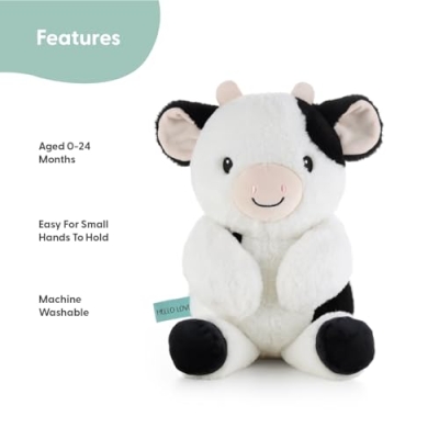 Product: The Peanutshell 4 Piece Baby Crib Bedding Set for Boys & Girls - Newborn, Infant & Toddler Nursery Bed Set with Fitted Crib Sheet, Bed Skirt, Comforter, Cow Plush Toy - Farm Animals Nursery Decor