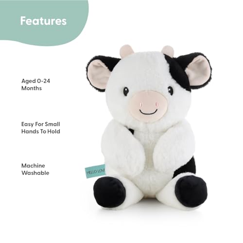 Product: The Peanutshell 4 Piece Baby Crib Bedding Set for Boys & Girls - Newborn, Infant & Toddler Nursery Bed Set with Fitted Crib Sheet, Bed Skirt, Comforter, Cow Plush Toy - Farm Animals Nursery Decor