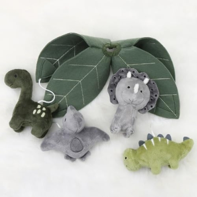 Baby Crib Bedding Set for Boys, Dinosaur Nursery Decor, Quilt Fitted Sheet Bed Skirt Dino Mobile, Standard Crib 28x52in 14 Product: The Peanutshell 4 Piece Baby Crib Bedding Set for Boys - Newborn, Infant & Toddler Nursery Bed Set with Fitted Crib Sheet, Dust Ruffle, Comforter, Mobile - Dinosaur Nursery Decor