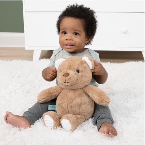 Baby Crib Bedding Set for Boys, Woodland Camo Nursery Decor, Bear Fox Deer Quilt, 4 Piece, Standard Crib 28 x 52 in 6 Product: The Peanutshell 4 Piece Baby Crib Bedding Set for Boys - Newborn, Infant & Toddler Nursery Bed Set with Fitted Crib Sheet, Dust Ruffle, Comforter, Plush Bear - Woodland Camo Nursery Decor