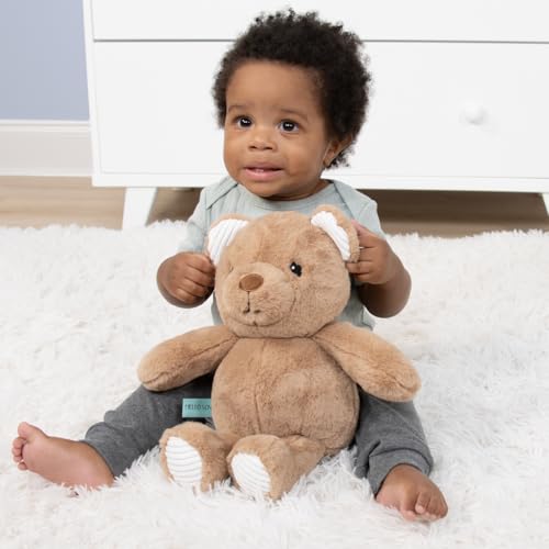 Peanutshell Woodland Baby Crib Bedding Set, Boys Blue Nursery Decor, Quilt Sheet Bed Skirt Bear Toy, 28x52in 5 Product: The Peanutshell 4 Piece Baby Crib Bedding Set for Boys - Newborn, Infant & Toddler Nursery Bed Set with Fitted Crib Sheet, Dust Ruffle, Comforter, Plush Bear- Woodland Nursery Decor