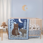 Product: The Peanutshell 4 Piece Baby Crib Bedding Set for Boys - Newborn, Infant & Toddler Nursery Bed Set with Fitted Crib Sheet, Dust Ruffle, Comforter, Plush Bear- Woodland Nursery Decor