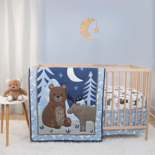 The Peanutshell 4 Piece Baby Crib Bedding Set for Boys - Newborn, Infant & Toddler Nursery Bed Set with Fitted Crib Sheet, Dust Ruffle, Comforter, Plush Bear- Woodland Nursery Decor - Crib Bedding Sets Product: The Peanutshell 4 Piece Baby Crib Bedding Set for Boys - Newborn, Infant & Toddler Nursery Bed Set with Fitted Crib Sheet, Dust Ruffle, Comforter, Plush Bear- Woodland Nursery Decor