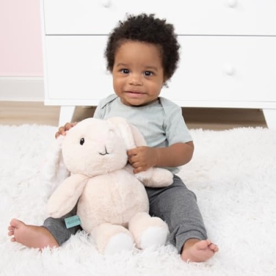 Product: The Peanutshell 4 Piece Baby Crib Bedding Set for Girls - Newborn, Infant & Toddler Nursery Bed Set with Fitted Crib Sheet, Dust Ruffle, Comforter, Bunny Toy - Forest Girl Nursery Decor