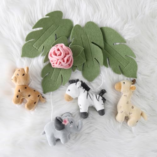 Product: The Peanutshell 4 Piece Baby Crib Bedding Set for Girls - Newborn, Infant & Toddler Nursery Bed Set with Fitted Crib Sheet, Dust Ruffle, Comforter, Mobile - Safari Girl Nursery Decor
